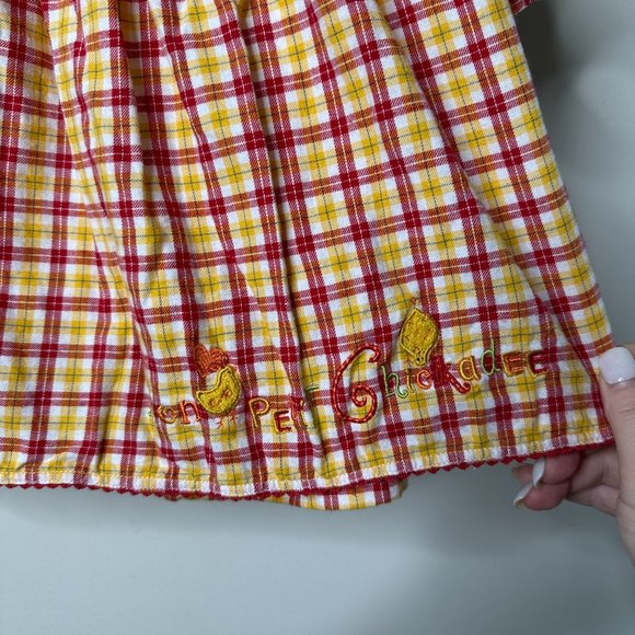 Absorba Red/Yellow Mon Petit Chickadee Dress Girls 18 Months - Picture 3 of 6